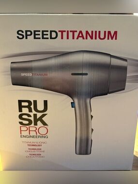 RUSK PRO Speed Titanium Hair Dryer, Ionic Generator Eliminates Frizz, Diffuser